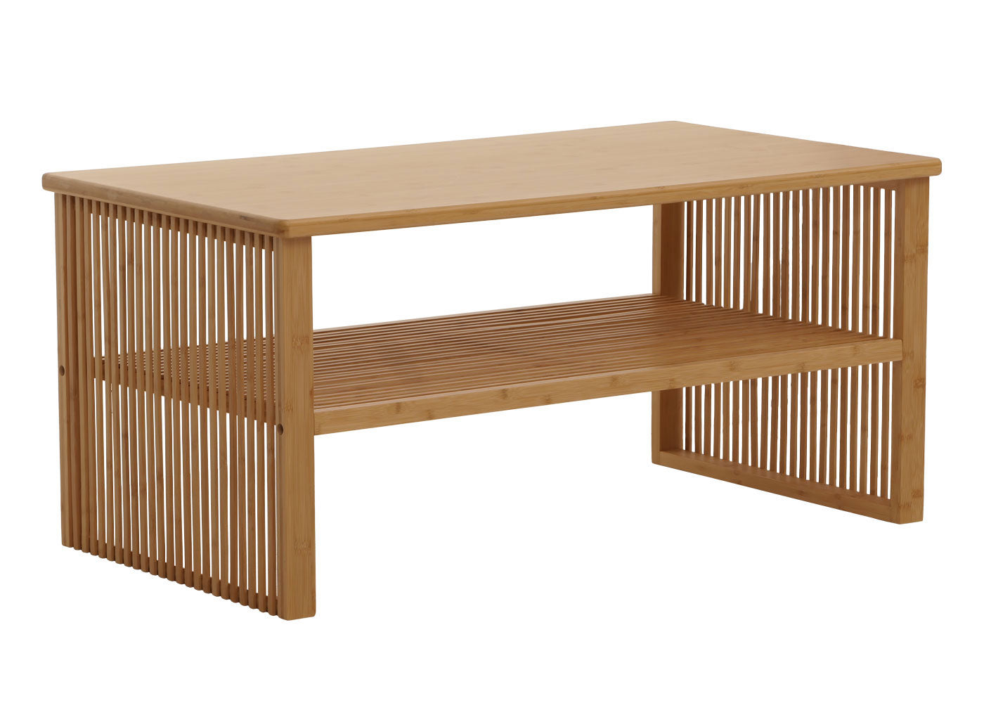 Cosmo Casa - Bamboe Salontafel - Woonkamertafel - Salontafel - Bijzettafel - Opbergvak - FSC Gecertificeerd - 46x97x55cm