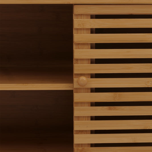 Cosmo Casa - Bamboe TV-rek - TV-tafel - Lowboard - Ladekast - Opbergvak - FSC Gecertificeerd - 50x140x40cm