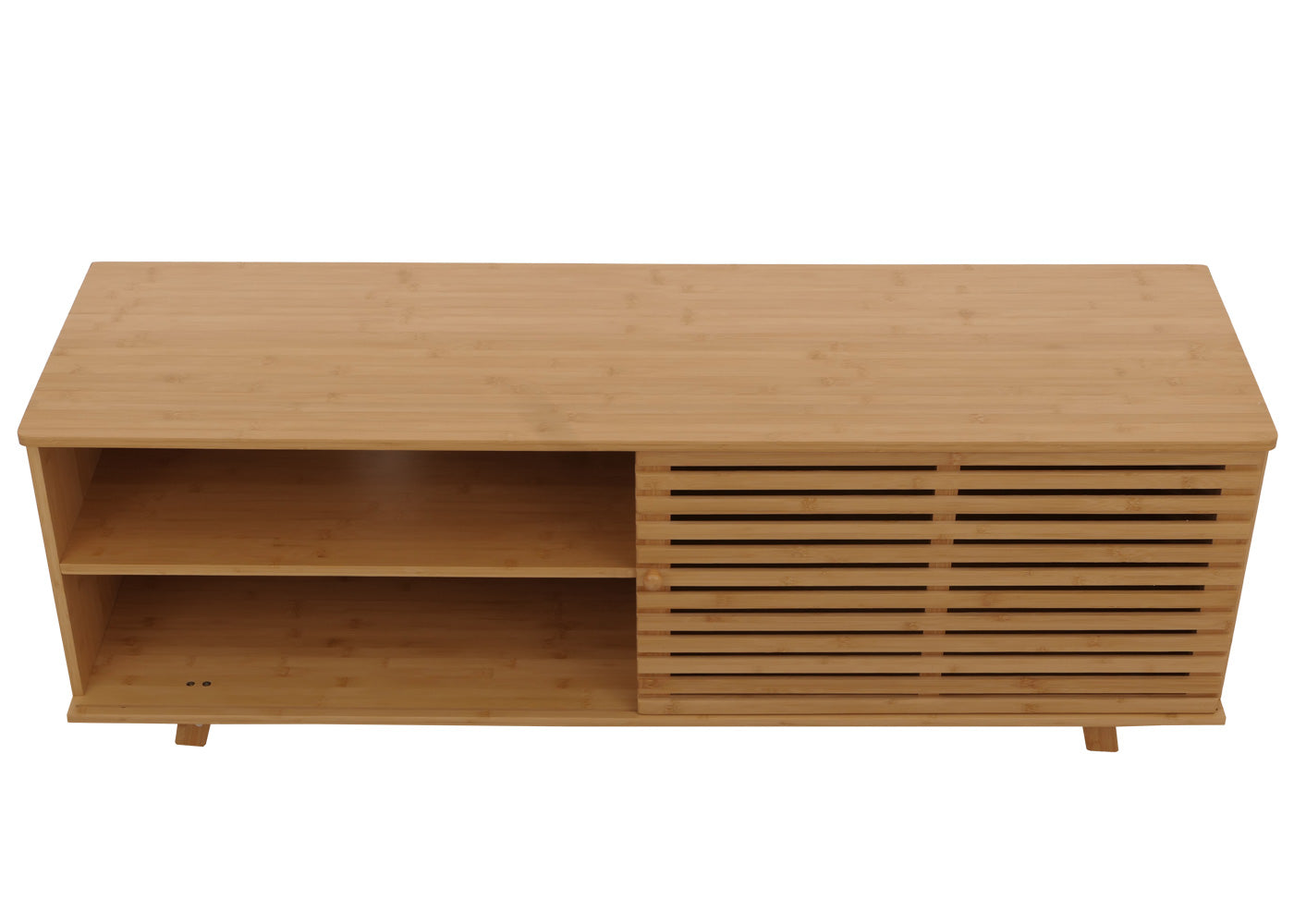 Cosmo Casa - Bamboe TV-rek - TV-tafel - Lowboard - Ladekast - Opbergvak - FSC Gecertificeerd - 50x140x40cm