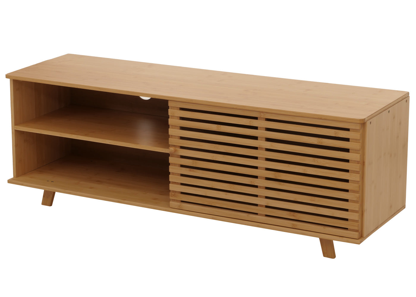 Cosmo Casa - Bamboe TV-rek - TV-tafel - Lowboard - Ladekast - Opbergvak - FSC Gecertificeerd - 50x140x40cm