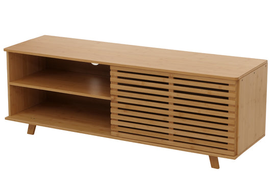 Cosmo Casa - Bamboe TV-rek - TV-tafel - Lowboard - Ladekast - Opbergvak - FSC Gecertificeerd - 50x140x40cm