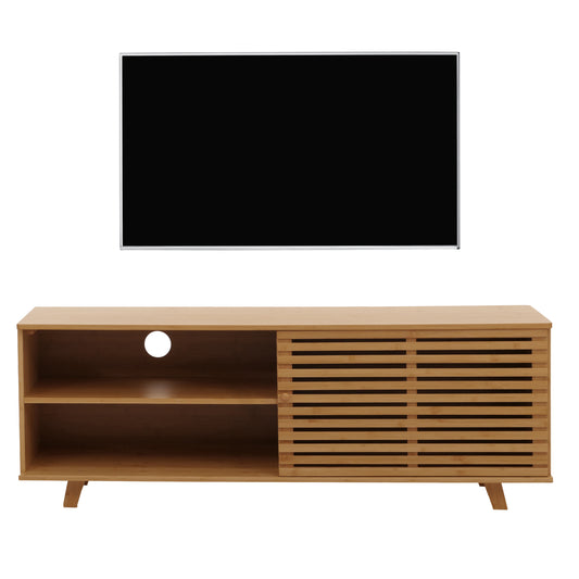 Cosmo Casa - Bamboe TV-rek - TV-tafel - Lowboard - Ladekast - Opbergvak - FSC Gecertificeerd - 50x140x40cm