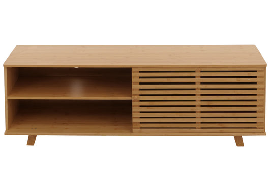 Cosmo Casa - Bamboe TV-rek - TV-tafel - Lowboard - Ladekast - Opbergvak - FSC Gecertificeerd - 50x140x40cm