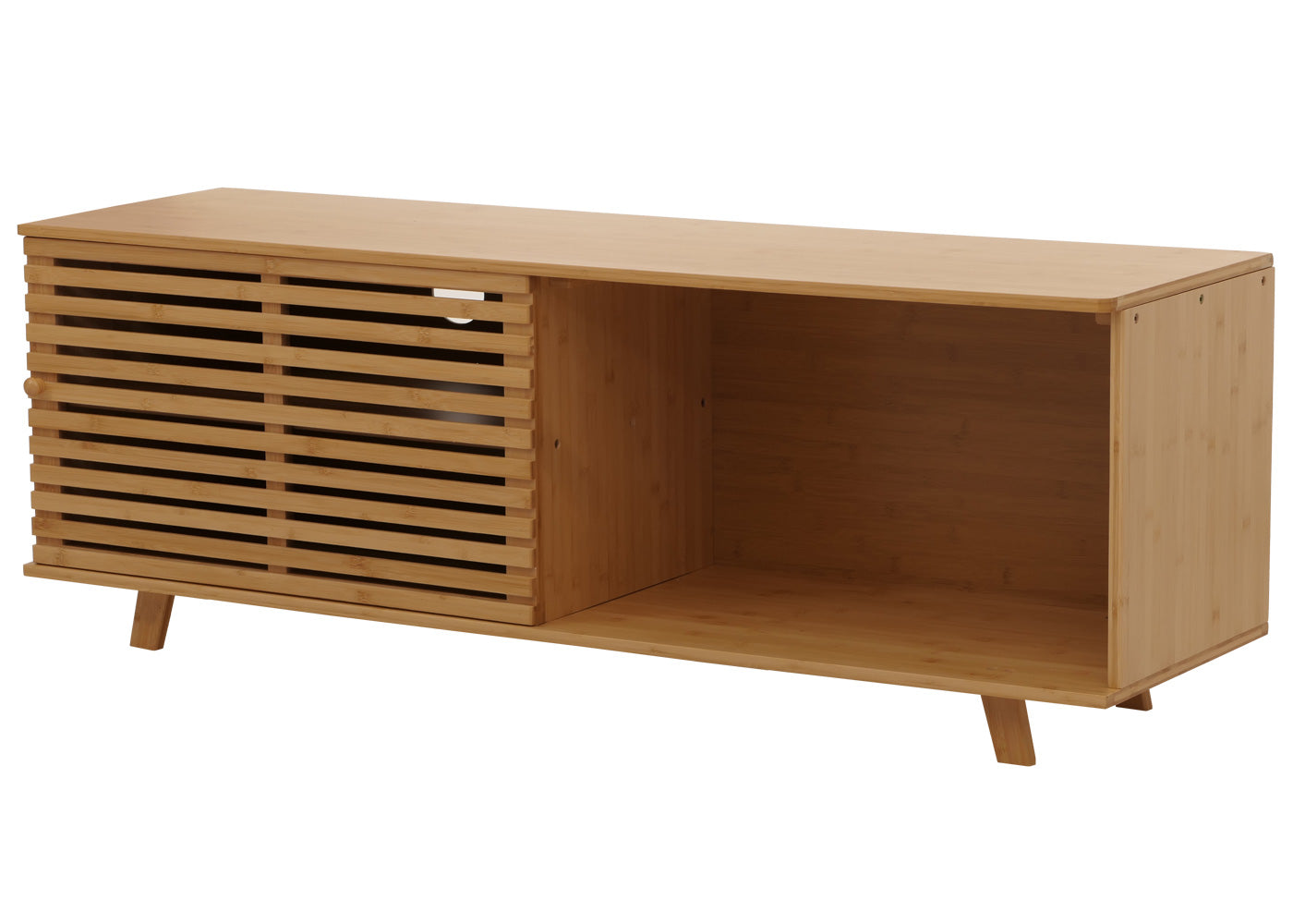 Cosmo Casa - Bamboe TV-rek - TV-tafel - Lowboard - Ladekast - Opbergvak - FSC Gecertificeerd - 50x140x40cm