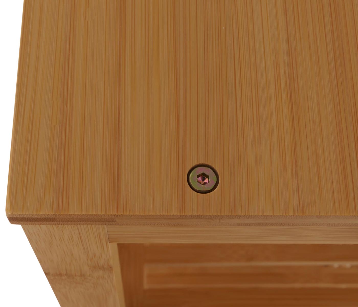 Cosmo Casa - Bamboe Staande Plank - Badkamerkast - Ladekast - 5 Planken - Schuifdeur - FSC Gecertificeerd - 186x80x45cm