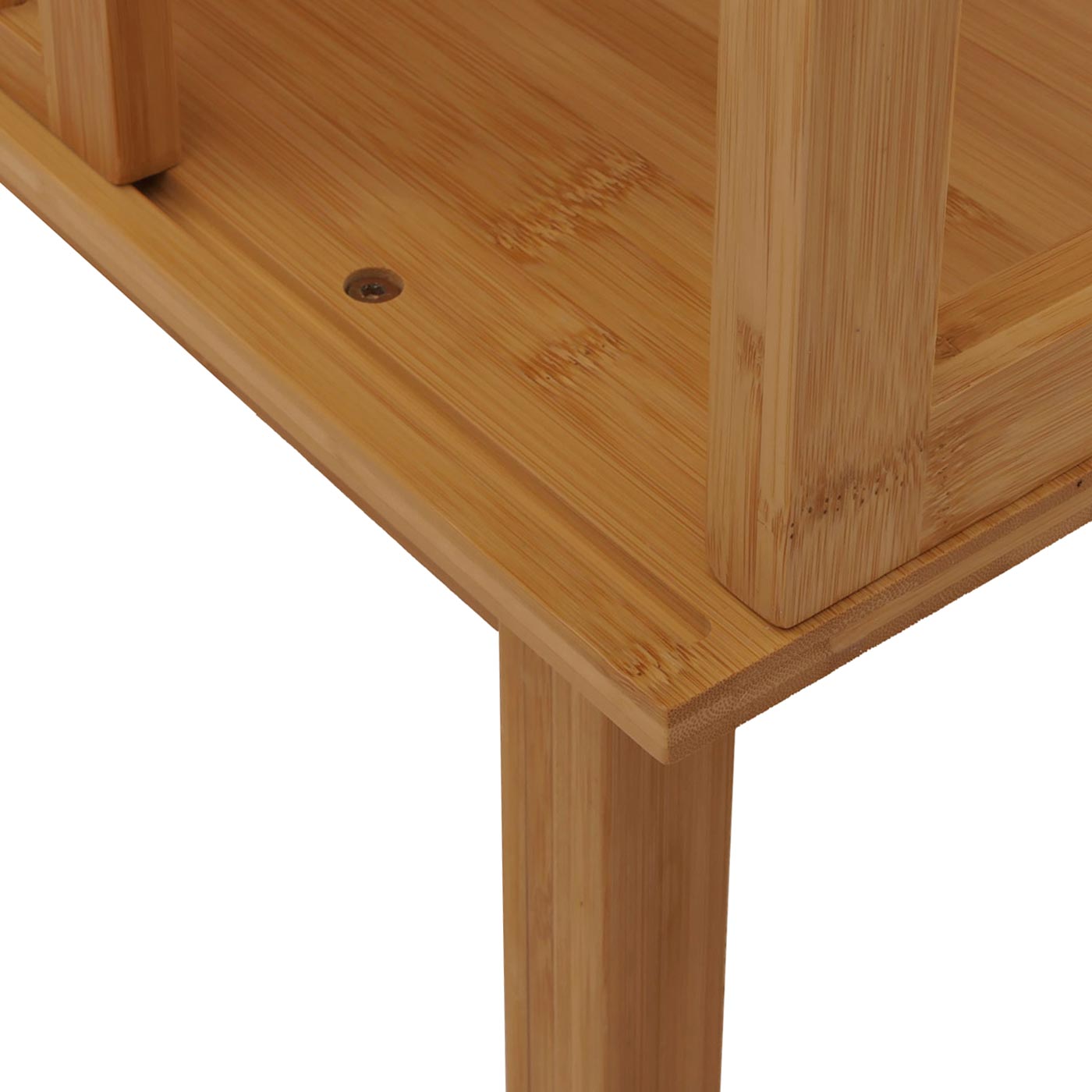Cosmo Casa - Bamboe Staande Plank - Badkamerkast - Ladekast - 5 Planken - Schuifdeur - FSC Gecertificeerd - 186x80x45cm