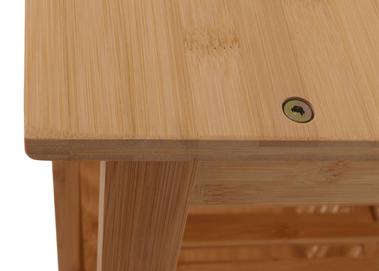 Cosmo Casa - Bamboe Staande Plank - Badkamerkast - Ladekast - 3 Planken - Schuifdeur - FSC Gecertificeerd - 115x80x45cm