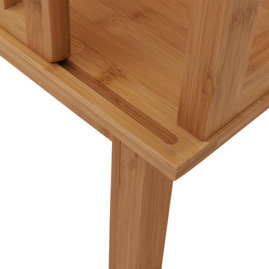 Cosmo Casa - Bamboe Staande Plank - Badkamerkast - Ladekast - 3 Planken - Schuifdeur - FSC Gecertificeerd - 115x80x45cm