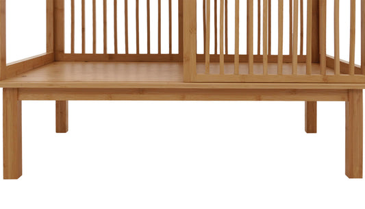 Cosmo Casa - Bamboe Staande Plank - Badkamerkast - Ladekast - 3 Planken - Schuifdeur - FSC Gecertificeerd - 115x80x45cm