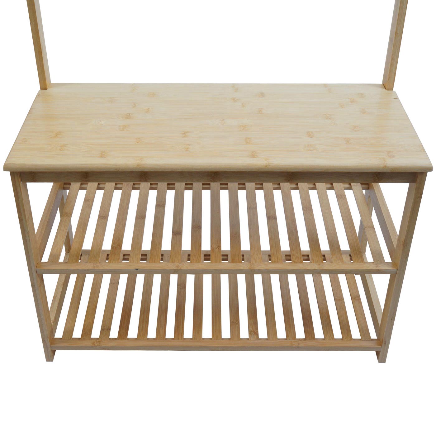 Cosmo Casa - Bamboe Staande Kapstok - Kapstok - Schoenenrek - Bank - FSC Gecertificeerd - 170x70x31cm