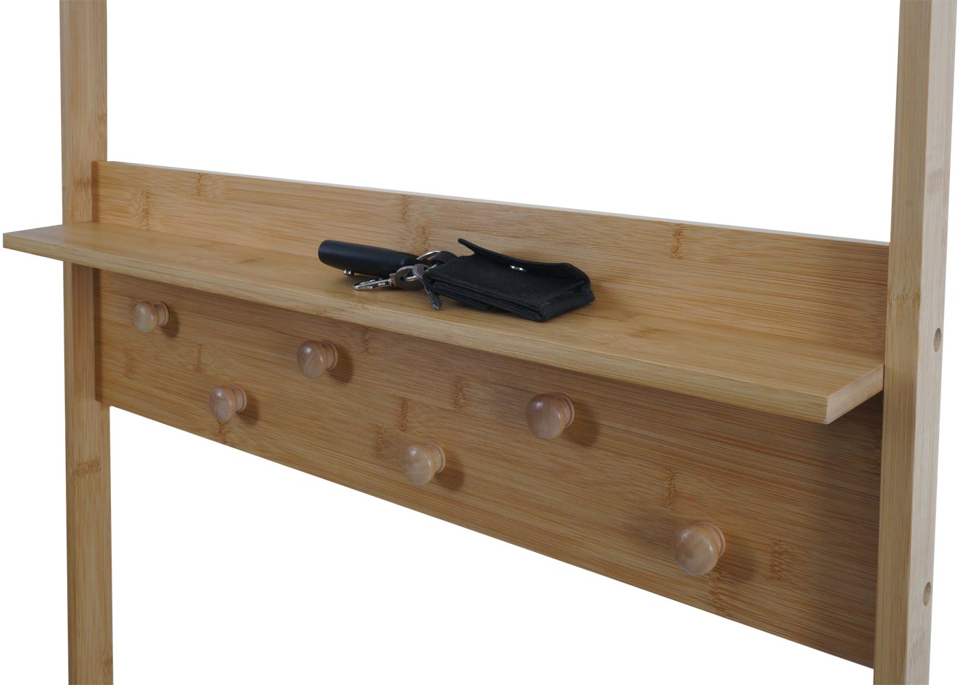 Cosmo Casa - Bamboe Staande Kapstok - Kapstok - Schoenenrek - Bank - FSC Gecertificeerd - 170x70x31cm