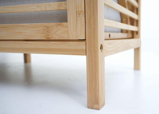 Cosmo Casa - Bamboe Badkamermeubel - Badkamerplank - 2 Wasmanden - 4 Planken - FSC Gecertificeerd - 168x81x33cm