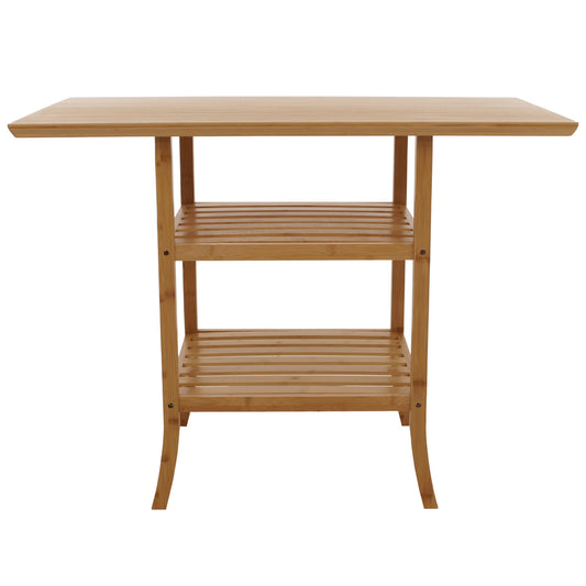 Cosmo Casa - Bamboe Tafel - Balkontafel - Bijzettafel - Eettafel - Multifunctionele Tafel - FSC Gecertificeerd - 100x60cm