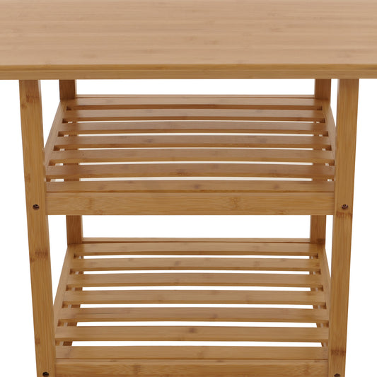 Cosmo Casa - Bamboe Tafel - Balkontafel - Bijzettafel - Eettafel - Multifunctionele Tafel - FSC Gecertificeerd - 100x60cm