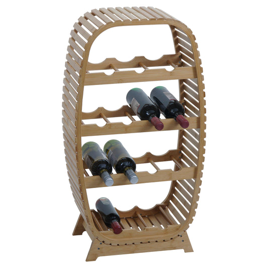 Cosmo Casa - Bamboe Wijnrek - Flessenrek voor 14 Flessen - FSC Gecertificeerd - 85x46x25cm