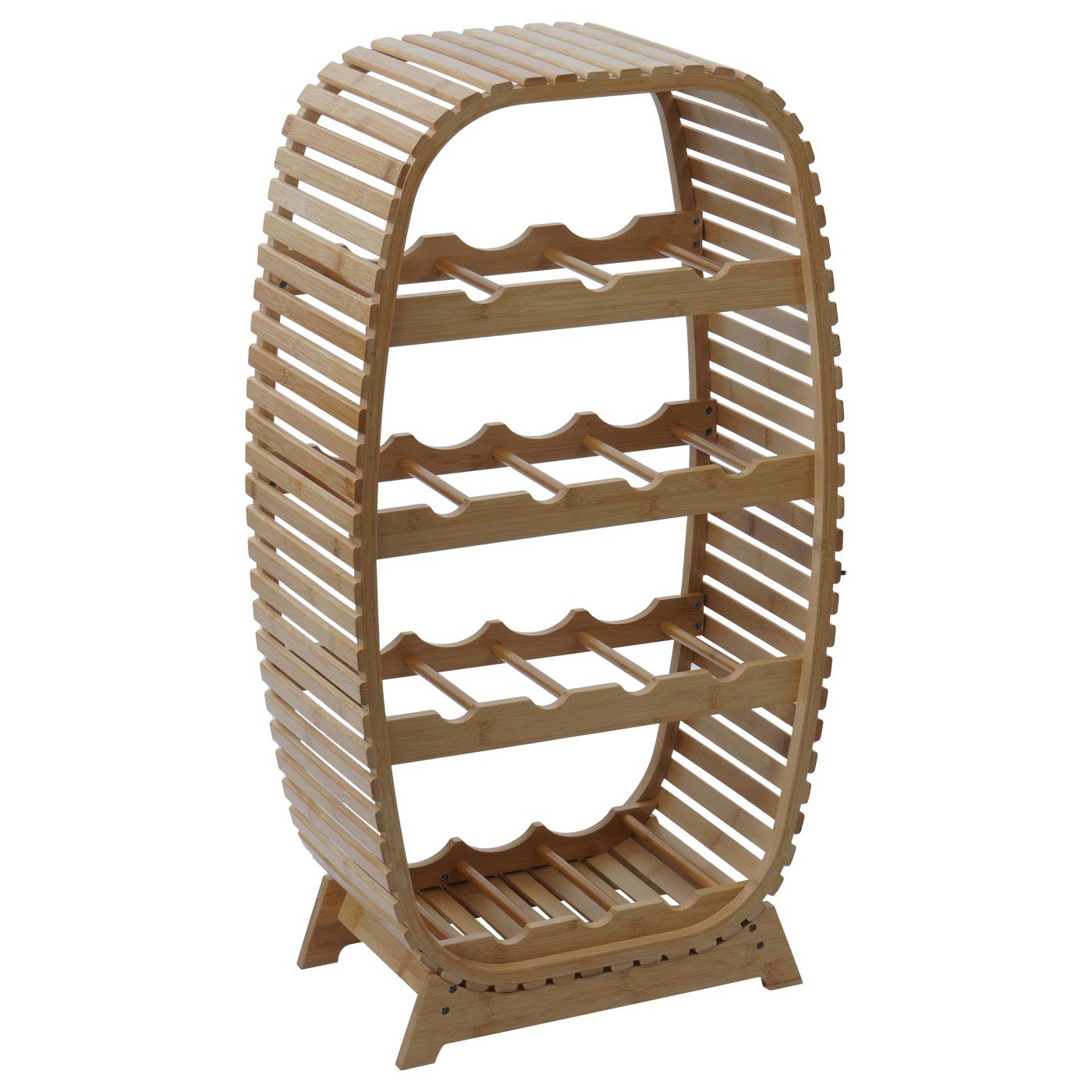 Cosmo Casa - Bamboe Wijnrek - Flessenrek voor 14 Flessen - FSC Gecertificeerd - 85x46x25cm