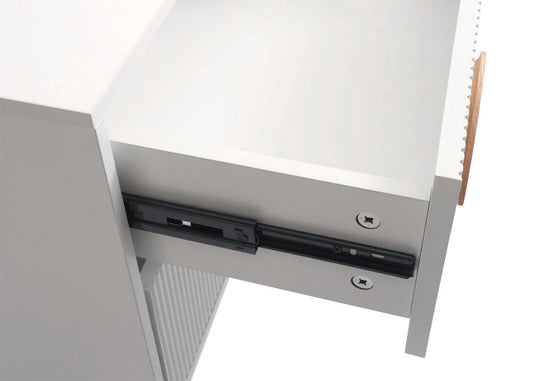 Cosmo Casa - Nachtkastje - Ladekast - 3D Design - Melaminehout - Wit