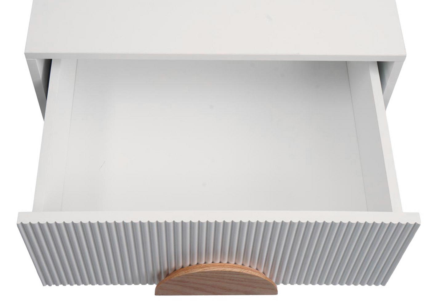 Cosmo Casa - Nachtkastje - Ladekast - 3D Design - Melaminehout - Wit