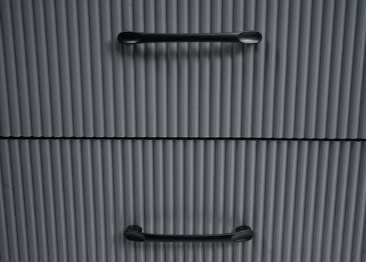 Cosmo Casa - Nachtkastje - Ladekast - 3D Design - Melaminehout - Marmerlook - Grijs