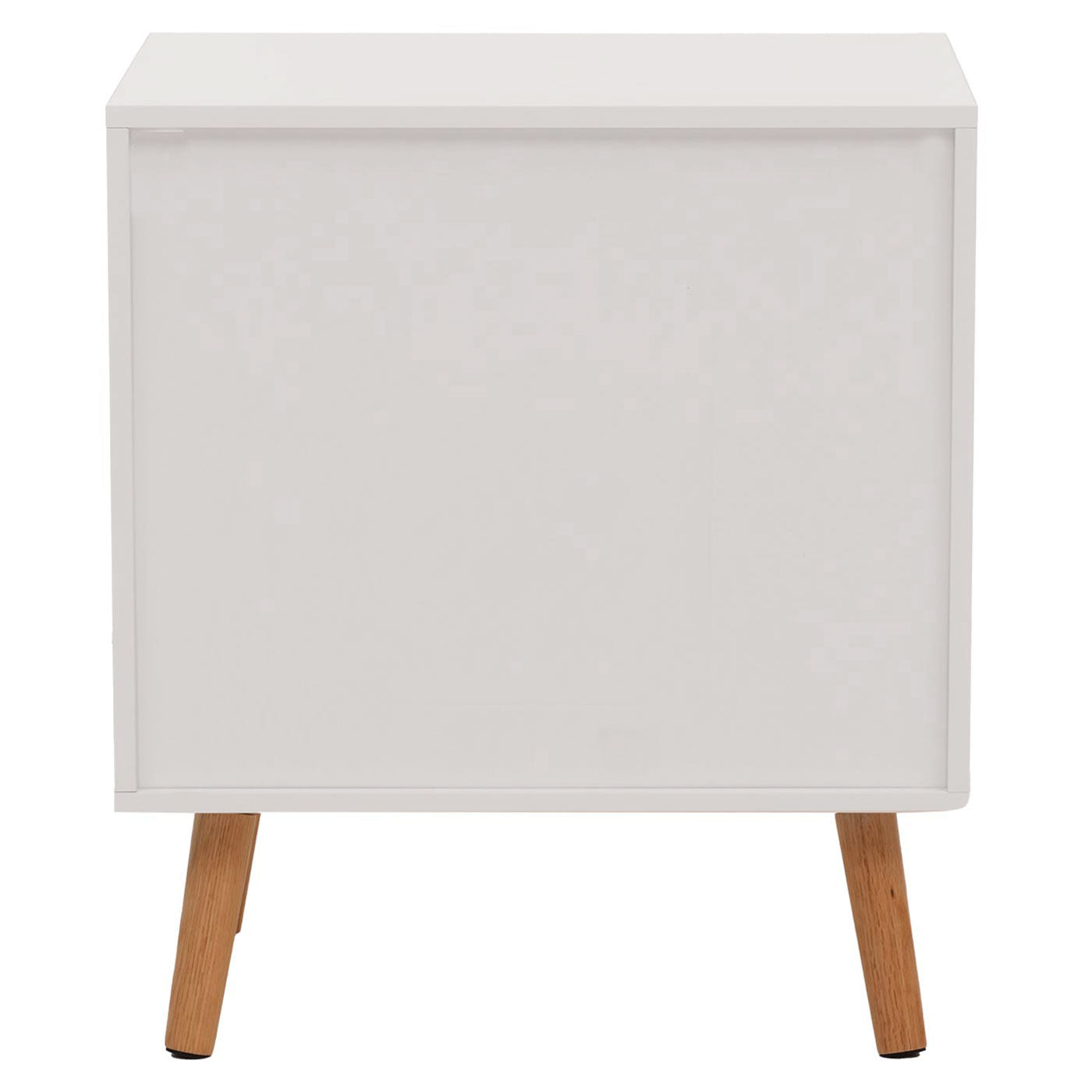 Cosmo Casa - Nachtkastje - Ladekast - Bijzettafel - Nachtkastje - Visgraatpatroon - Melamine Hout - Wit - 55x48x40cm