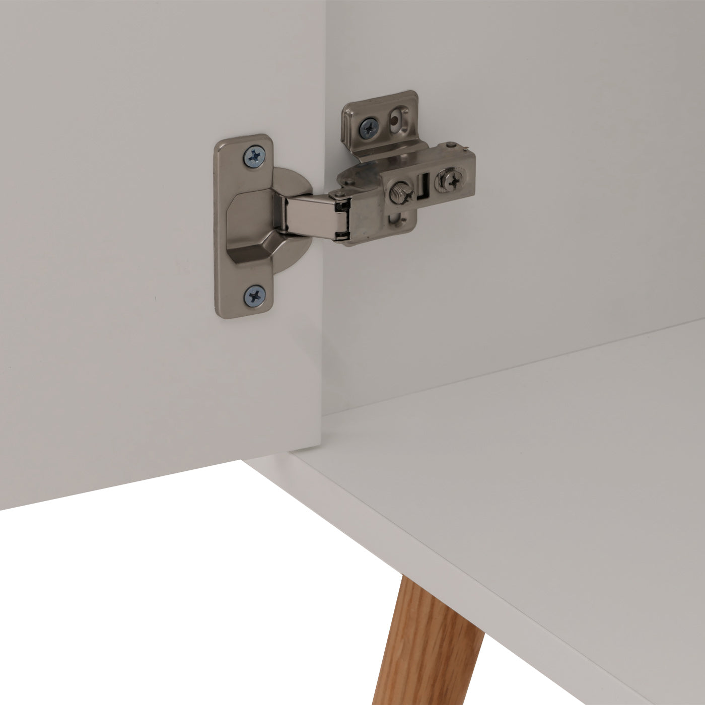 Cosmo Casa - Dressoir - Ladekast - Kast - Highboard Dressoir - Visgraatpatroon - Melamine Hout - Wit - 88x150x40cm