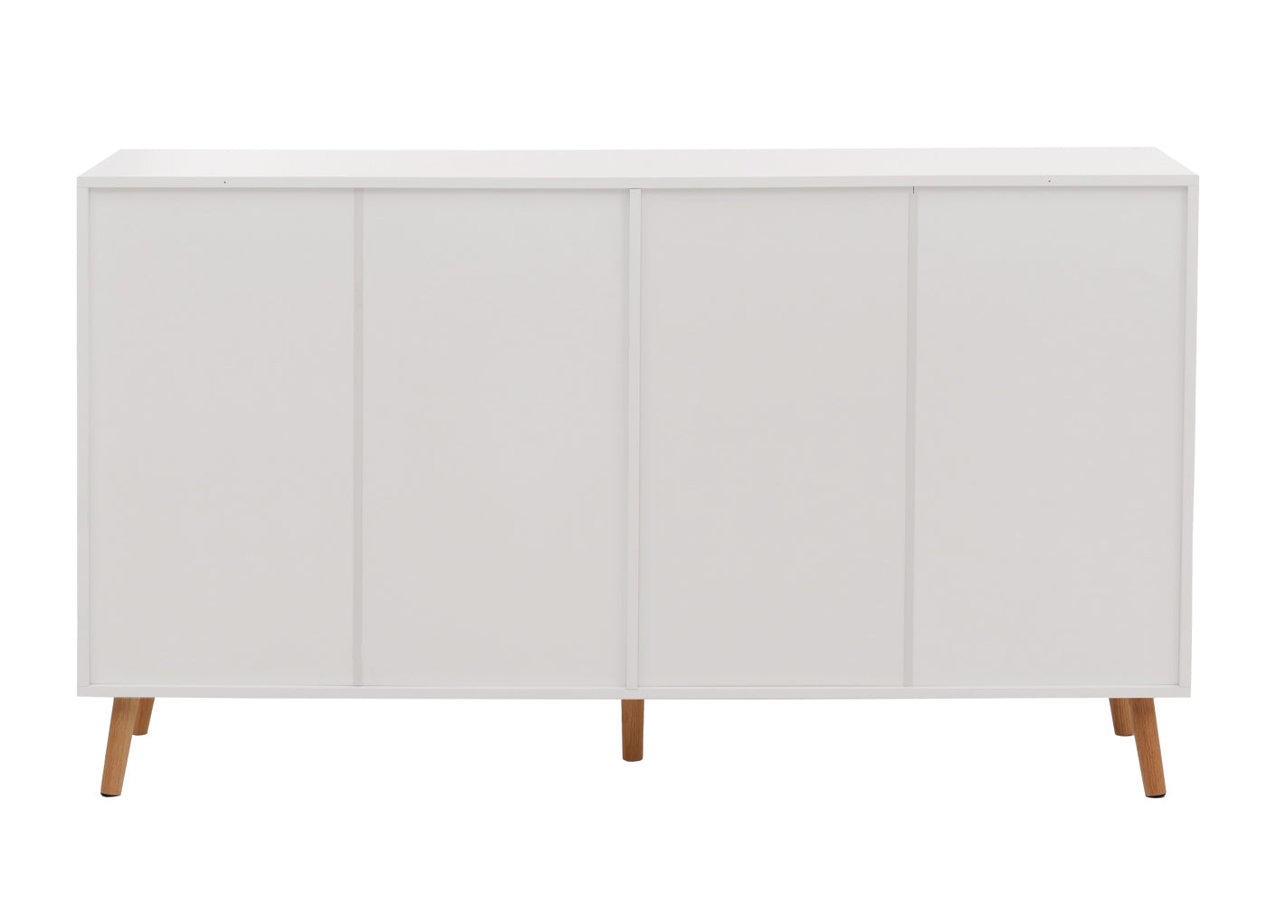Cosmo Casa - Dressoir - Ladekast - Kast - Highboard Dressoir - Visgraatpatroon - Melamine Hout - Wit - 88x150x40cm