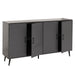 Cosmo Casa - Dressoir - Ladekast - Kast - Highboard Dressoir - Visgraatpatroon - Melamine Hout - Marmerlook - Grijs - 88x150x40cm
