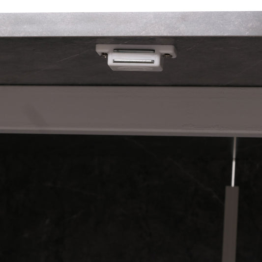 Cosmo Casa - Dressoir - Ladekast - Kast - Highboard Dressoir - Visgraatpatroon - Melamine Hout - Marmerlook - Grijs - 88x150x40cm