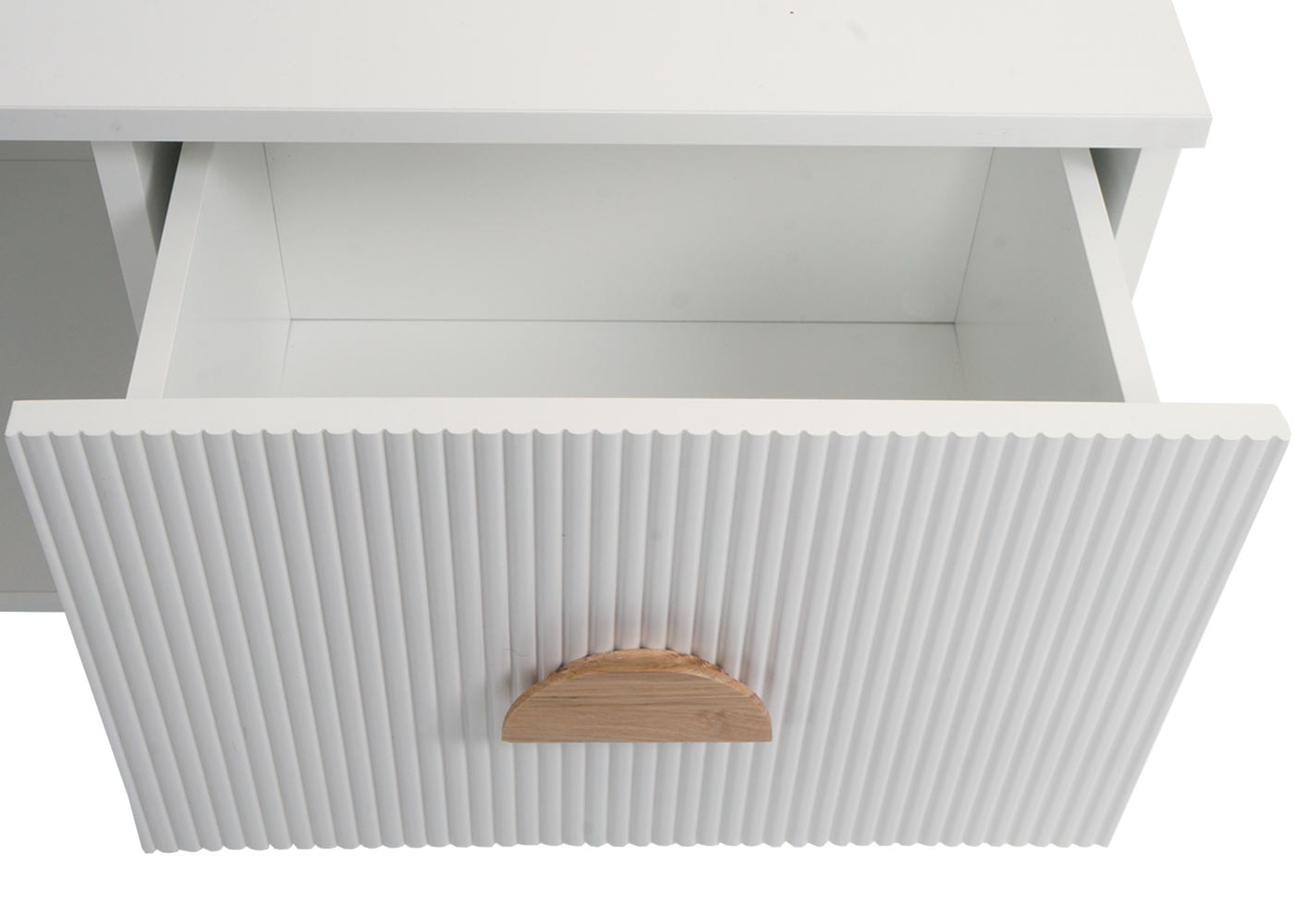 Cosmo Casa - Salontafel - Met Lades en Vakken - 3D Design - Melaminehout - Wit