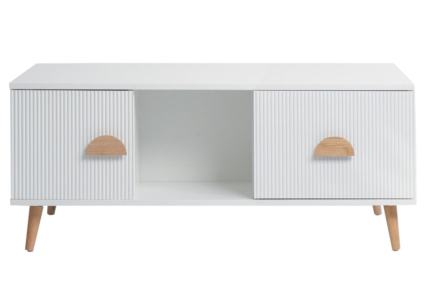 Cosmo Casa - Salontafel - Met Lades en Vakken - 3D Design - Melaminehout - Wit