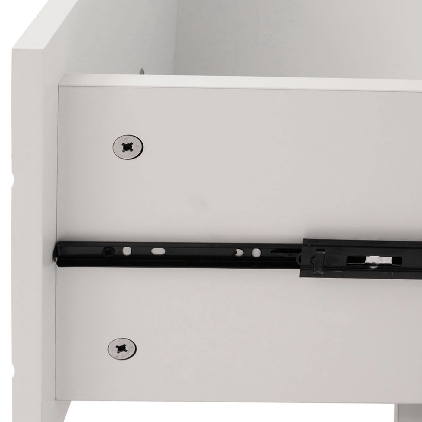 Cosmo Casa - Salontafel - Bijzettafel - Salontafel - Laden - Deuren - Vakken - Visgraatpatroon - Melamine Hout - Wit - 42x103x60cm