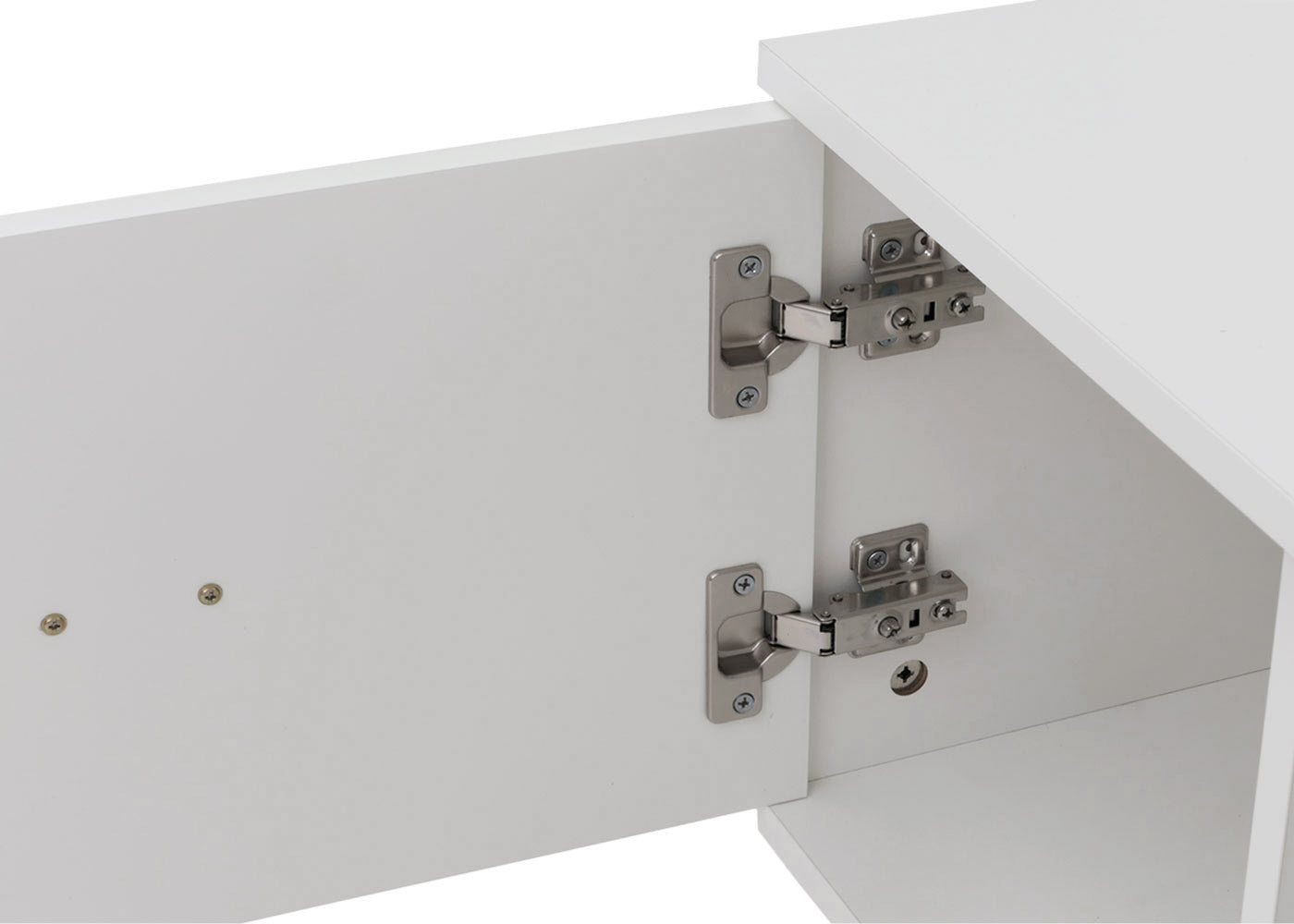 Cosmo Casa - Salontafel - Bijzettafel - Salontafel - Laden - Deuren - Vakken - Visgraatpatroon - Melamine Hout - Wit - 42x103x60cm