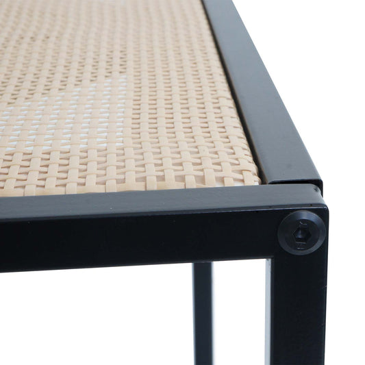 Cosmo Casa - Set van 2 Bijzettafels - Woonkamer Loungetafel - Rotan Look