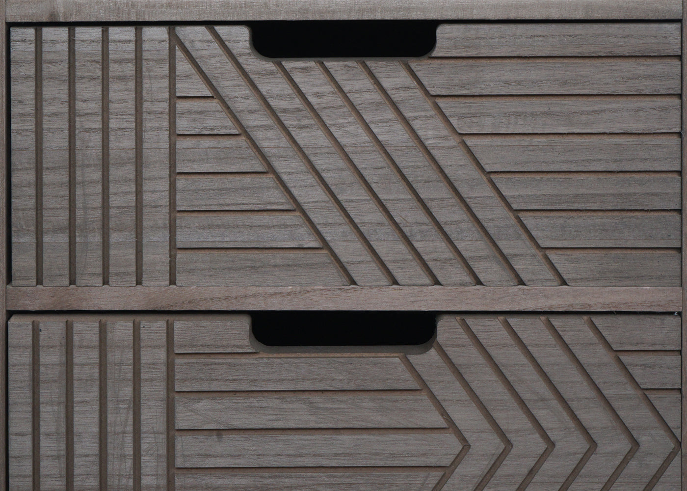 Cosmo Casa - Ladenkast - 3D-Design - 5 Laden - Hout en Metaal - 84x35x29cm - Grijsbruin