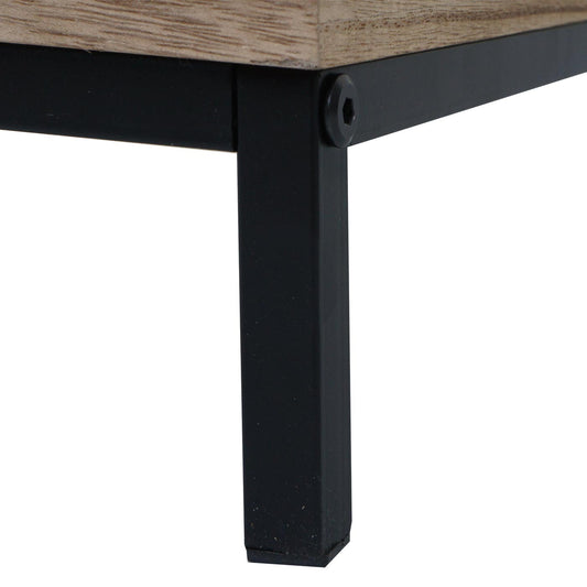 Cosmo Casa - Ladenkast - 3D-Design - 5 Laden - Hout en Metaal - 84x35x29cm - Naturel