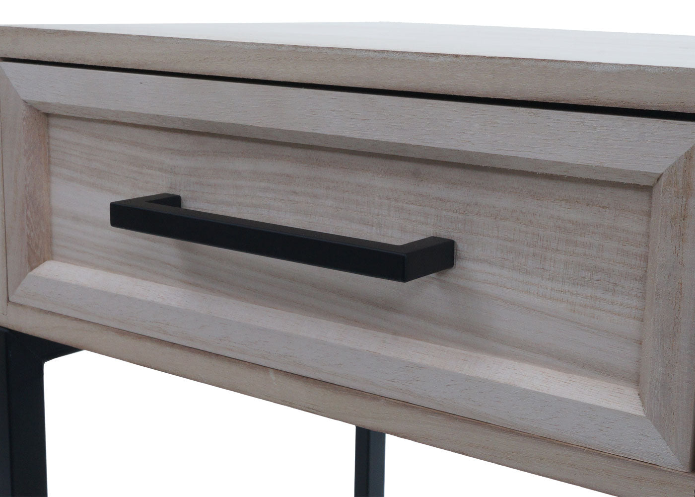 Cosmo Casa - Nachtkastje - Shabby Look - Paulowniahout - Lade - 59x43x36cm - Naturel