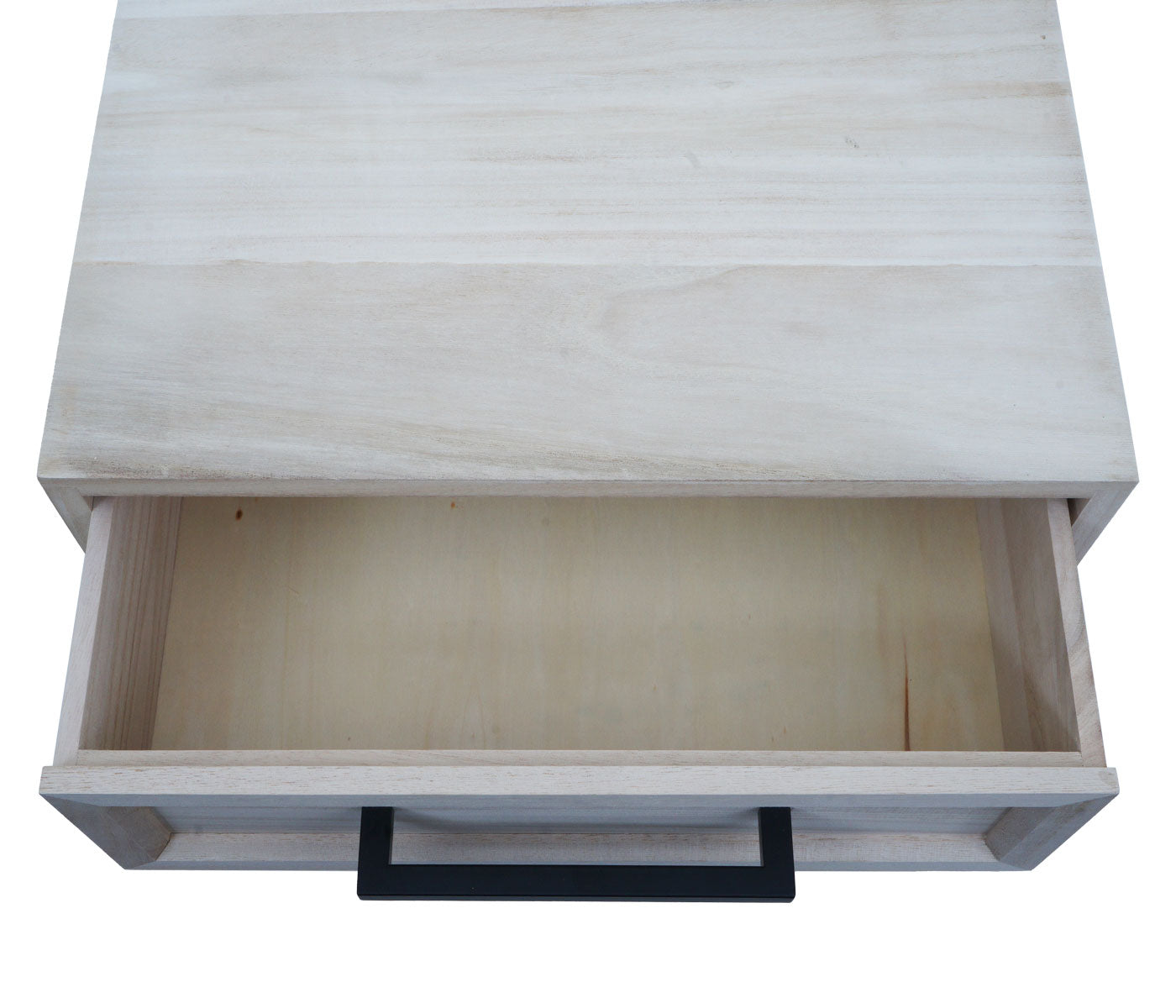 Cosmo Casa - Nachtkastje - Shabby Look - Paulowniahout - Lade - 59x43x36cm - Naturel