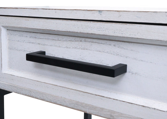 Cosmo Casa - Nachtkastje - Shabby Look - Paulowniahout - Lade - 59x43x36cm - Wit