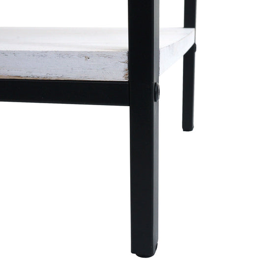 Cosmo Casa - Nachtkastje - Shabby Look - Paulowniahout - Lade - 59x43x36cm - Wit