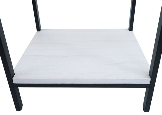 Cosmo Casa - Nachtkastje - Shabby Look - Paulowniahout - Lade - 59x43x36cm - Wit