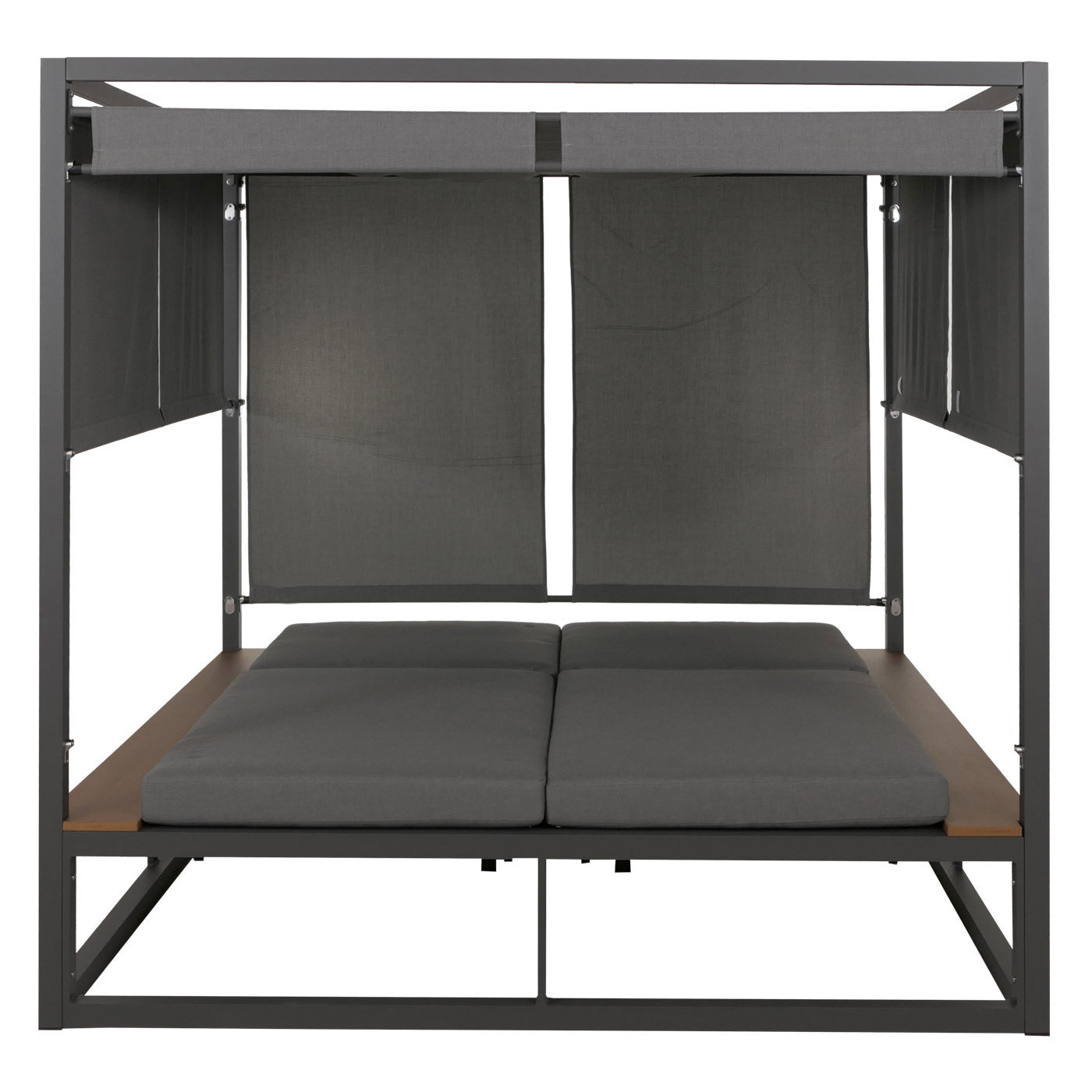 Cosmo Casa - XL Tuinligstoel - Bali Stijl - 10cm Bekleding - Aluminium - Grijze Bekleding