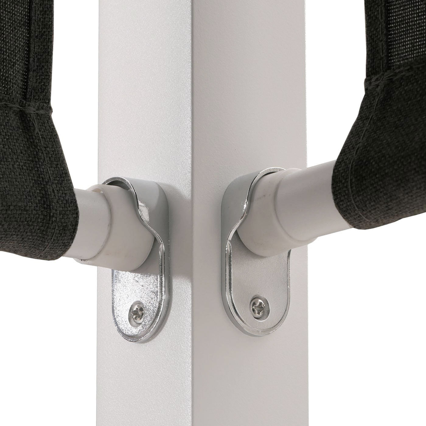 Cosmo Casa - XL Tuinligstoel - Bali Stijl - 10cm Bekleding - Aluminium - Witte Bekleding - Grijs Frame