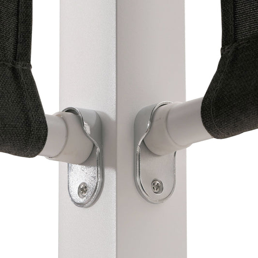 Cosmo Casa - XL Tuinligstoel - Bali Stijl - 10cm Bekleding - Aluminium - Witte Bekleding - Grijs Frame