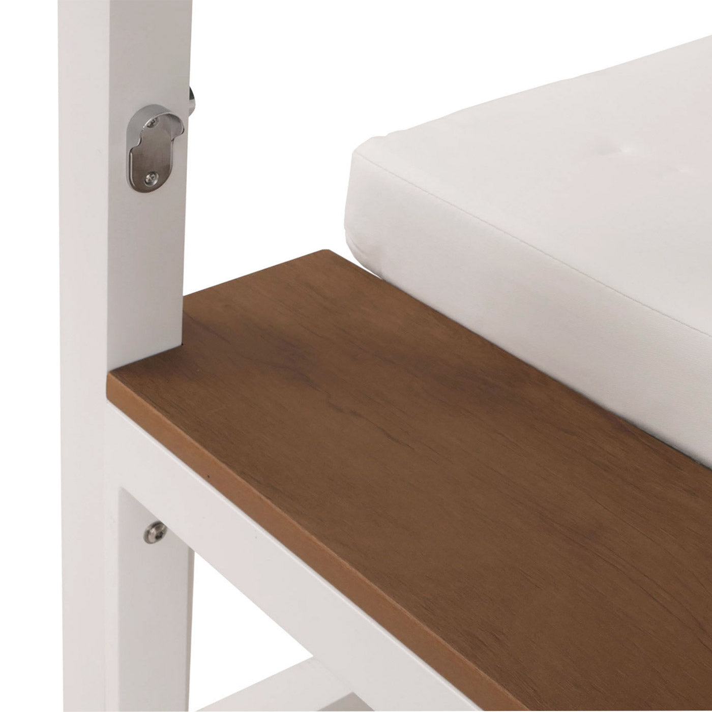 Cosmo Casa - XL Tuinligstoel - Bali Stijl - 10cm Bekleding - Aluminium - Witte Bekleding - Crème Frame