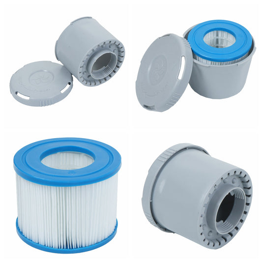 Cosmo Casa - Vervangingszwembad voor 4 Personen - Binnen/Buiten - Opblaasbaar - Gelamineerd PVC - Rond - 180 cm - Grijsblauw