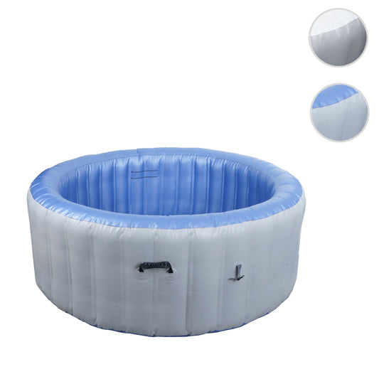 Cosmo Casa - Vervangingszwembad voor 4 Personen - Binnen/Buiten - Opblaasbaar - Gelamineerd PVC - Rond - 180 cm - Grijsblauw