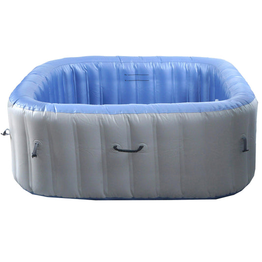 Cosmo Casa - Vervangingszwembad voor 5 Personen - Binnen/Buiten - Opblaasbaar - Gelamineerd PVC - Vierkant - 180 cm - Grijsblauw