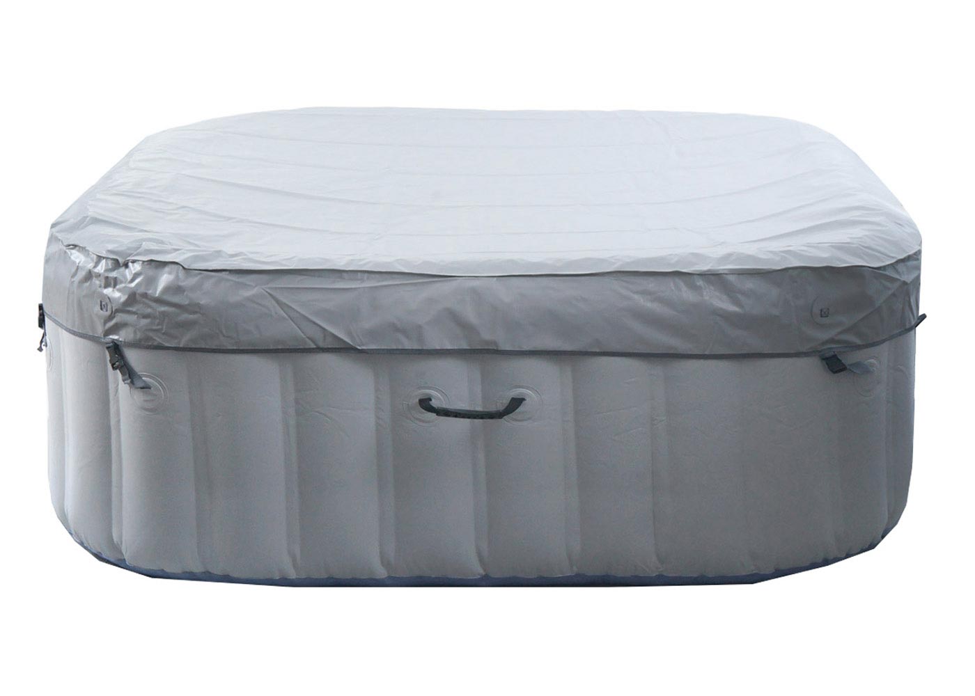 Cosmo Casa - Vervangingszwembad voor 5 Personen - Binnen/Buiten - Opblaasbaar - Gelamineerd PVC - Vierkant - 180 cm - Grijsblauw