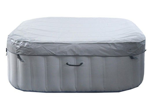 Cosmo Casa - Vervangingszwembad voor 5 Personen - Binnen/Buiten - Opblaasbaar - Gelamineerd PVC - Vierkant - 180 cm - Grijsblauw