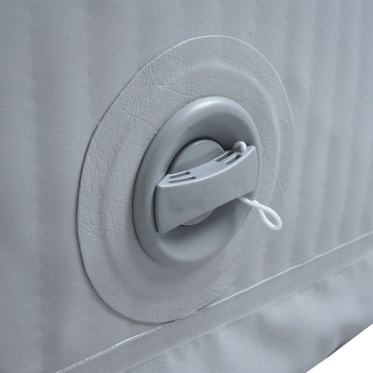 Cosmo Casa - Opblaasbare Whirlpool voor 6 Personen - Binnen & Buiten - Gelamineerd PVC - Vierkant - Grijsblauw - 198 cm